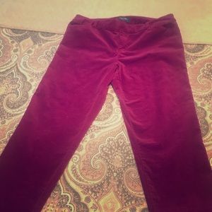 Hot Pink velvet crop pants!